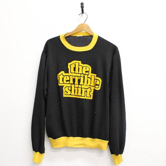 Vintage The Terrible Shirt Pittsburgh Steelers Football Sweatshirt Large - Picture 1 of 10